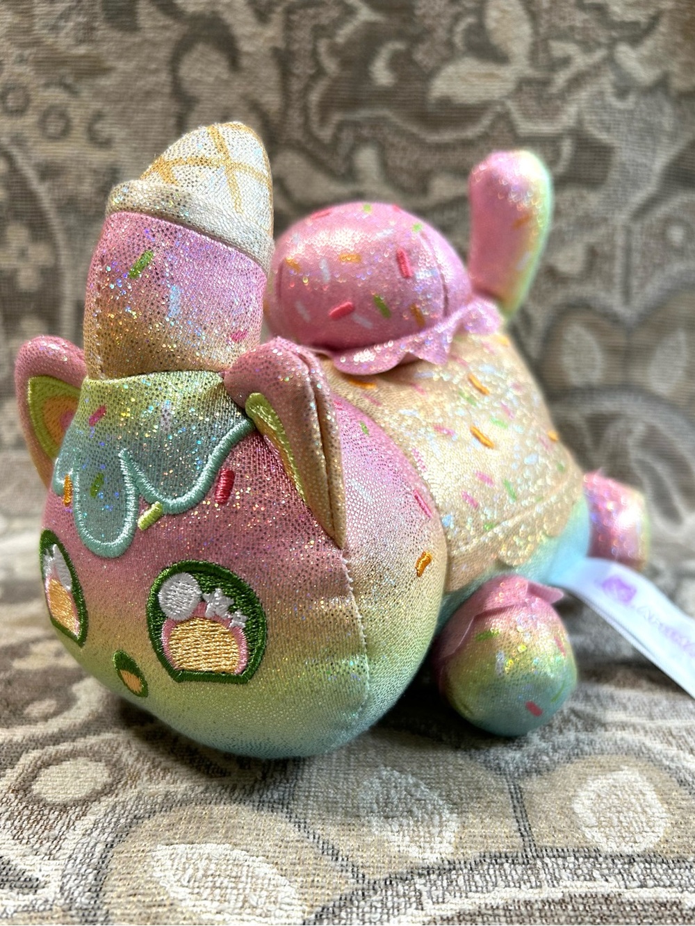 Aphmau MeeMeows Sherbet Cat Mystery 6” Mini Ice Cream Plush Sparkle